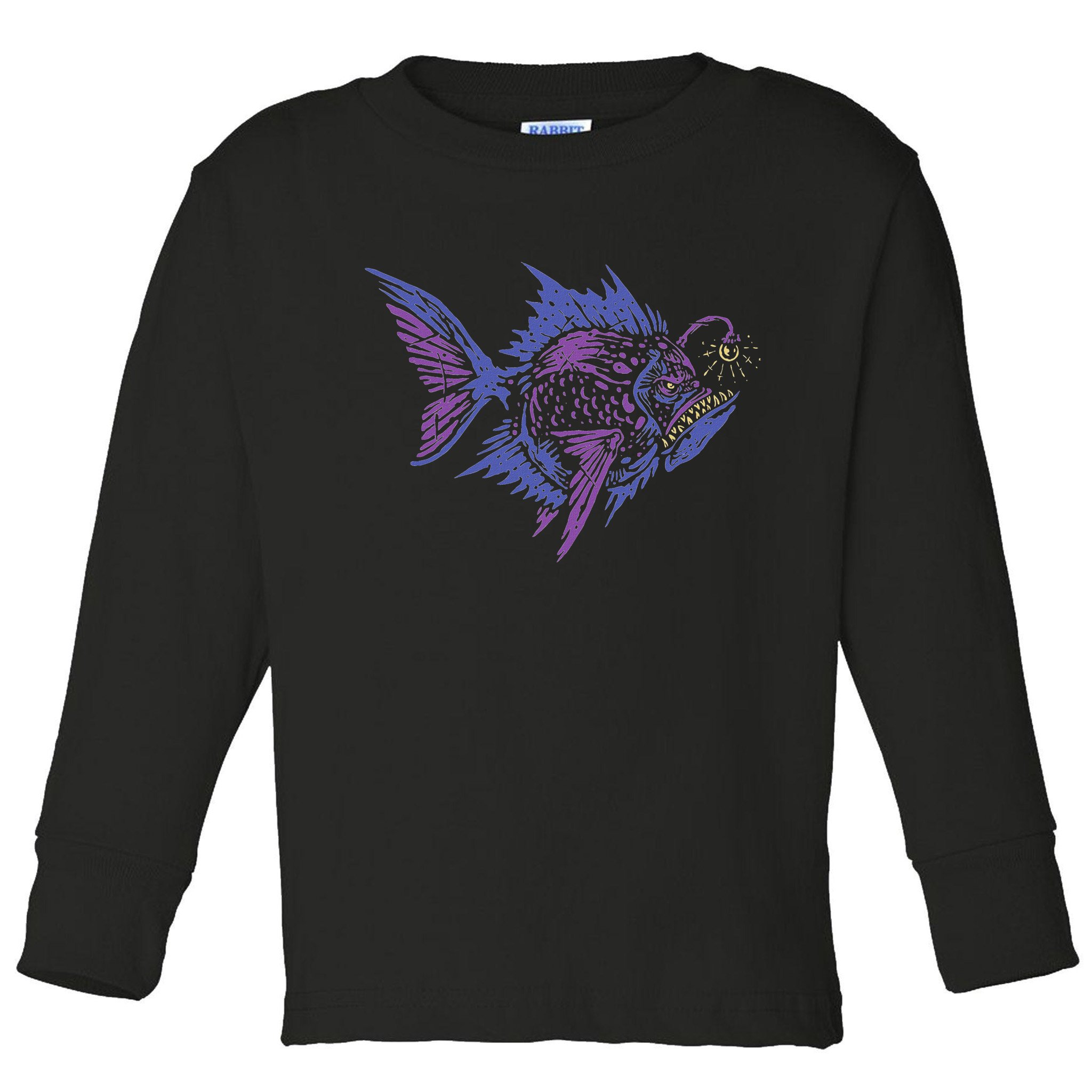 Anglerfish Deep Sea Creatures Sea Monster Angler Fish Toddler Long Sleeve Shirt