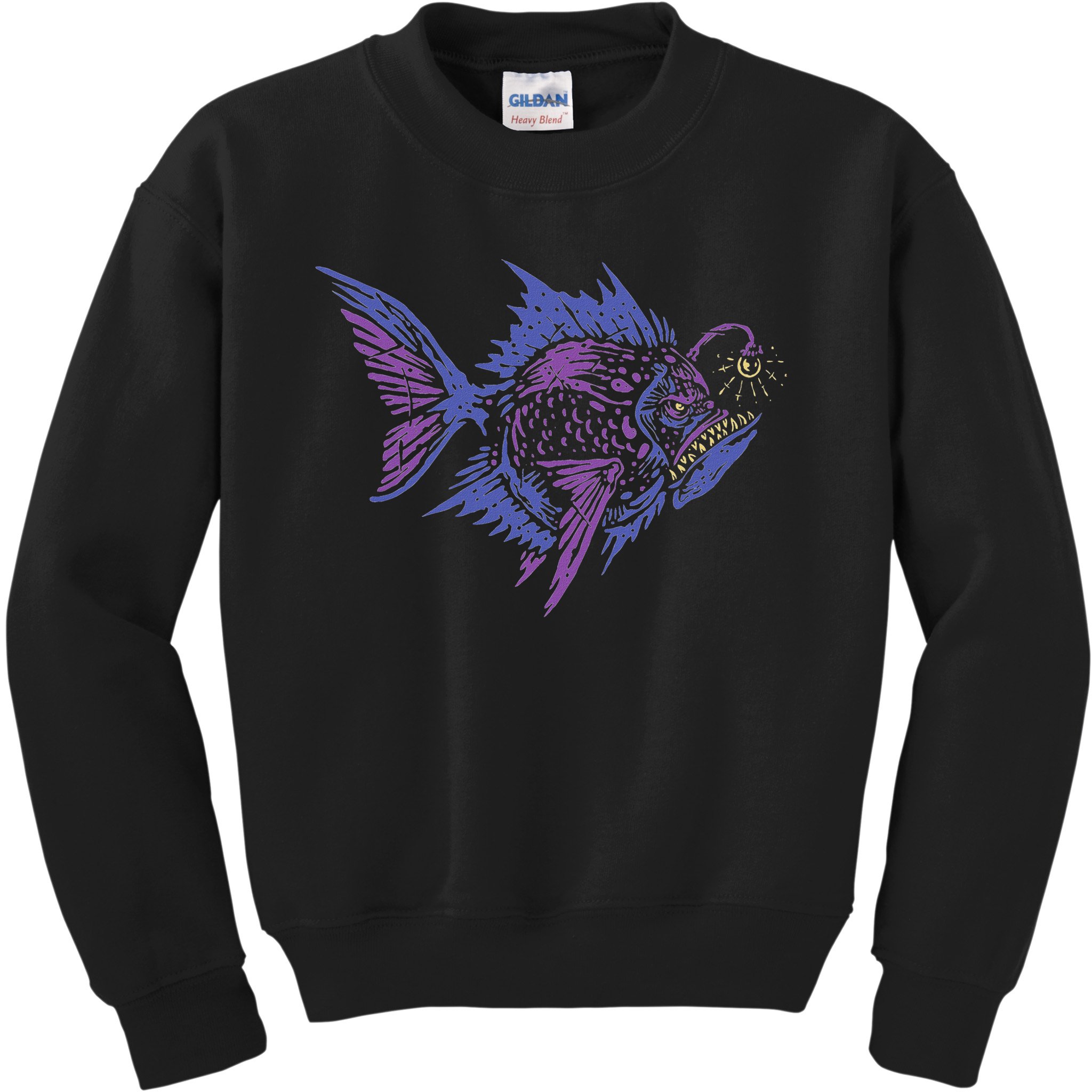 Anglerfish Deep Sea Creatures Sea Monster Angler Fish Kids Sweatshirt