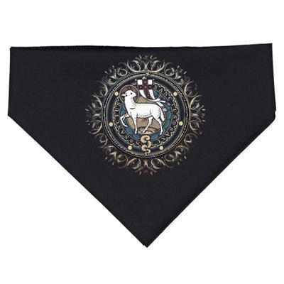 Agnus Dei Sanctus Traditional Latin Mass Catholic USA-Made Doggie Bandana