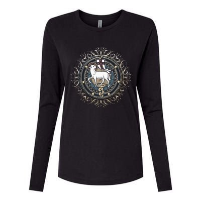 Agnus Dei Sanctus Traditional Latin Mass Catholic Womens Cotton Relaxed Long Sleeve T-Shirt