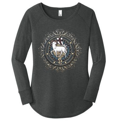 Agnus Dei Sanctus Traditional Latin Mass Catholic Women's Perfect Tri Tunic Long Sleeve Shirt