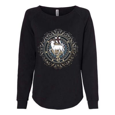 Agnus Dei Sanctus Traditional Latin Mass Catholic Womens California Wash Sweatshirt