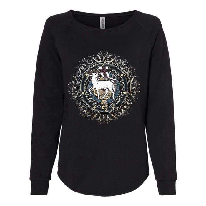 Agnus Dei Sanctus Traditional Latin Mass Catholic Womens California Wash Sweatshirt