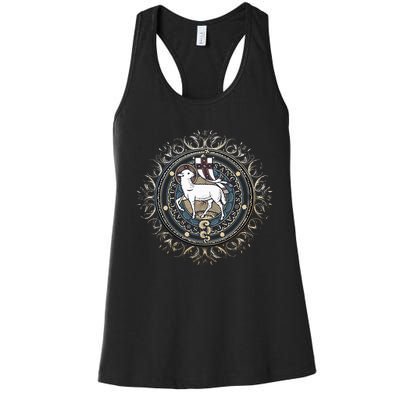 Agnus Dei Sanctus Traditional Latin Mass Catholic Women's Racerback Tank