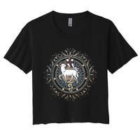 Agnus Dei Sanctus Traditional Latin Mass Catholic Women's Crop Top Tee