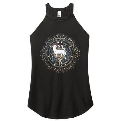 Agnus Dei Sanctus Traditional Latin Mass Catholic Women's Perfect Tri Rocker Tank