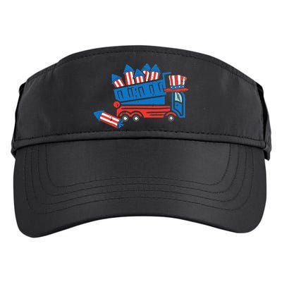 American Dump Truck 4th Of July Fourth Adult Drive Performance Visor