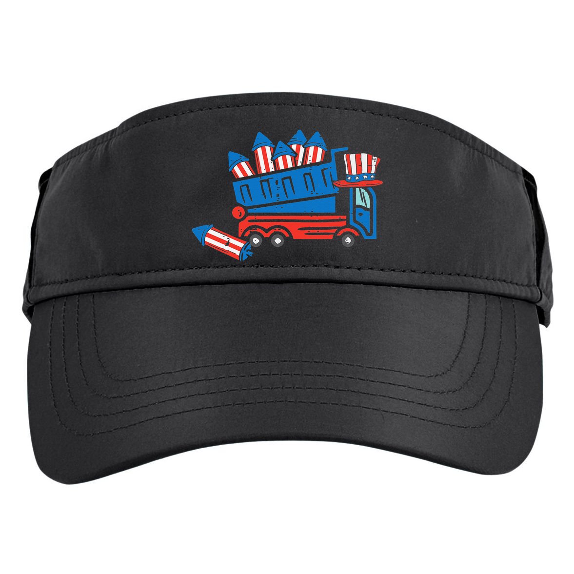 American Dump Truck 4th Of July Fourth Adult Drive Performance Visor