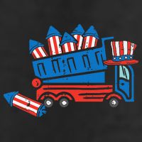 American Dump Truck 4th Of July Fourth Adult Drive Performance Visor