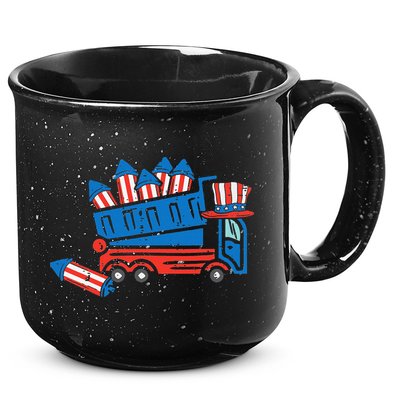American Dump Truck 4th Of July Fourth 15oz Campfire Ceramic Mug