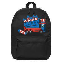 American Dump Truck 4th Of July Fourth 16 in Basic Backpack