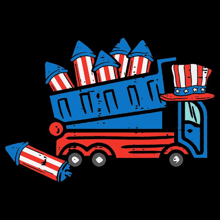 American Dump Truck 4th Of July Fourth 16 in Basic Backpack