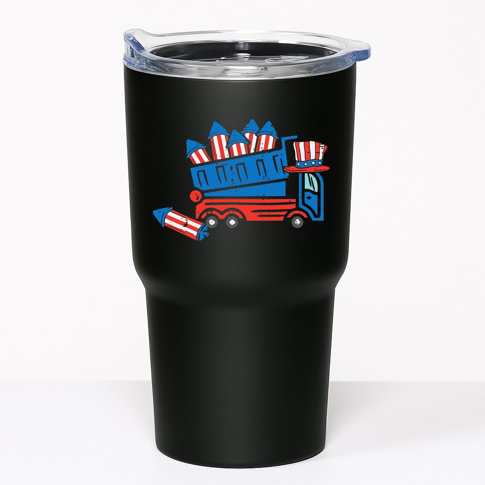 American Dump Truck 4th Of July Fourth Tumbler