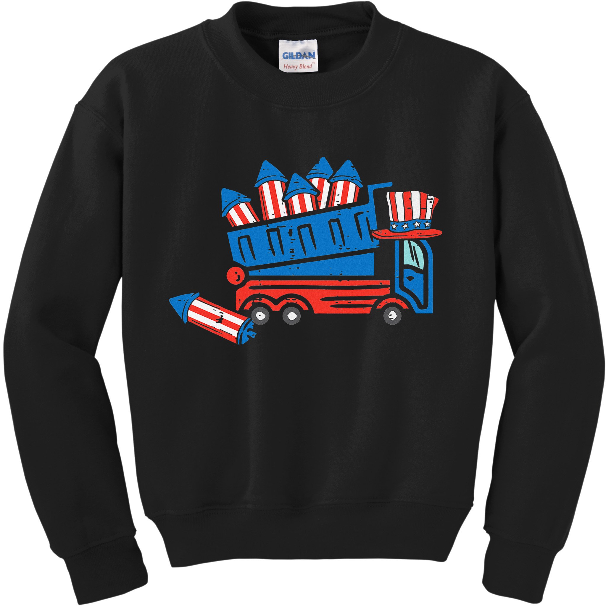 American Dump Truck 4th Of July Fourth Kids Sweatshirt