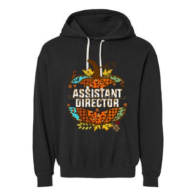 Assistant Director Thankful Grateful Blessed Fall Pumpkin Garment-Dyed Fleece Hoodie