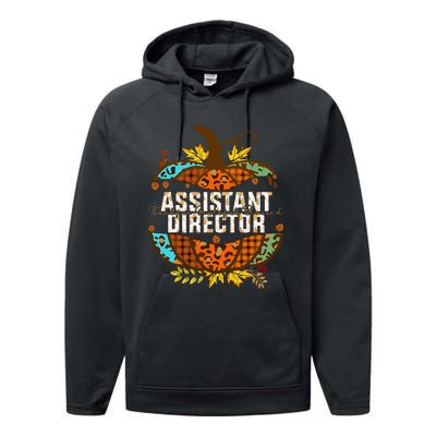 Assistant Director Thankful Grateful Blessed Fall Pumpkin Performance Fleece Hoodie