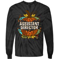 Assistant Director Thankful Grateful Blessed Fall Pumpkin Tie-Dye Long Sleeve Shirt