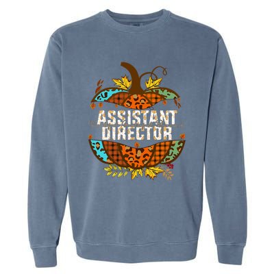 Assistant Director Thankful Grateful Blessed Fall Pumpkin Garment-Dyed Sweatshirt