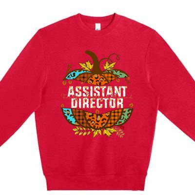 Assistant Director Thankful Grateful Blessed Fall Pumpkin Premium Crewneck Sweatshirt