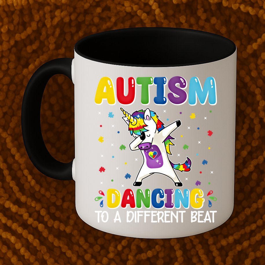 Autism Dancing To A Different Beat Dubbing Unicorn Autism Gift Mug