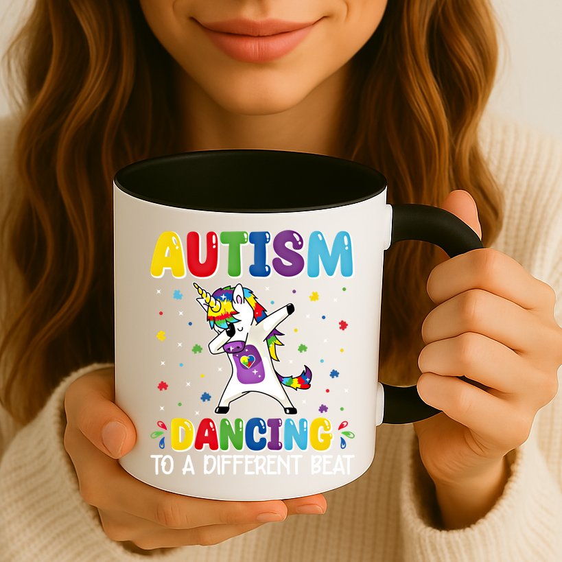 Autism Dancing To A Different Beat Dubbing Unicorn Autism Gift Mug