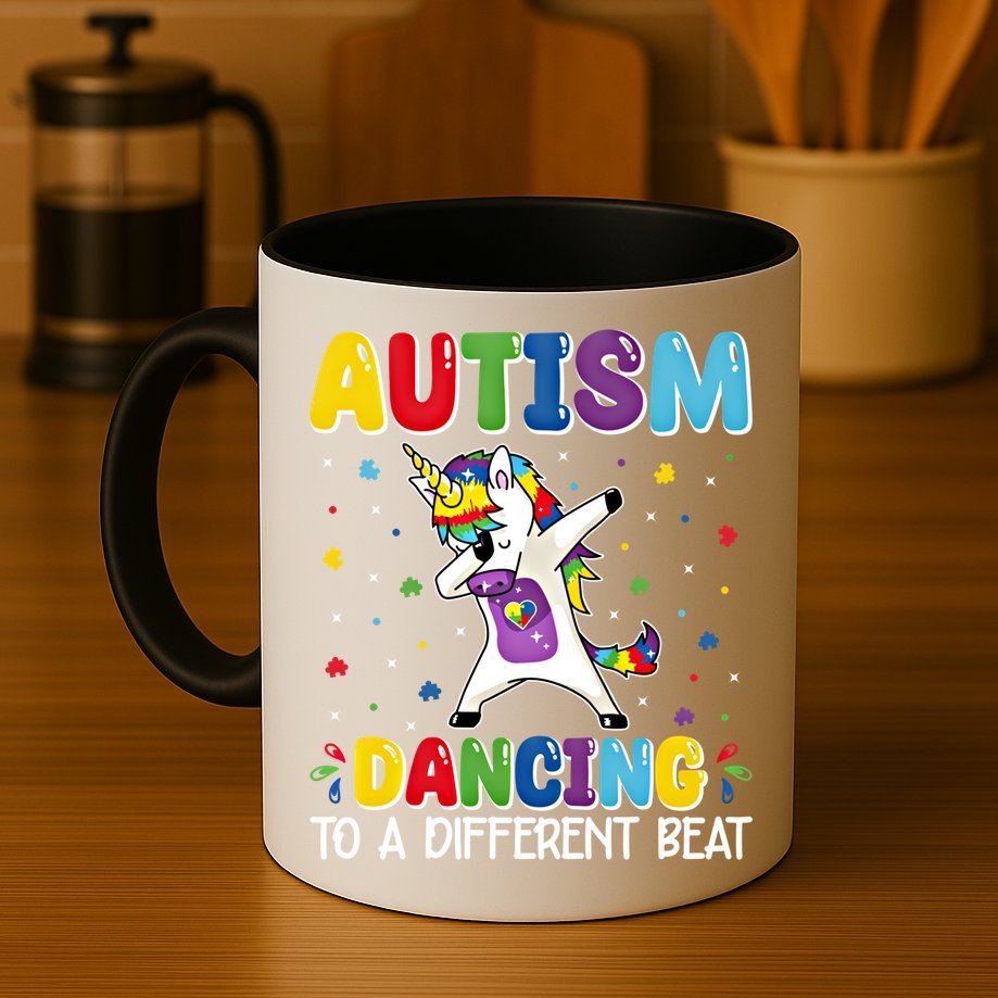Autism Dancing To A Different Beat Dubbing Unicorn Autism Gift Mug