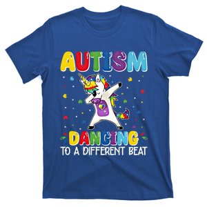 Autism Dancing To A Different Beat Dubbing Unicorn Autism Gift T-Shirt