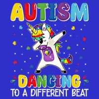 Autism Dancing To A Different Beat Dubbing Unicorn Autism Gift Womens T-Shirt