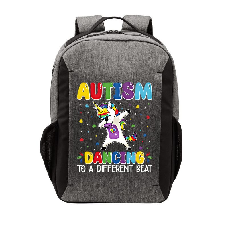 Autism Dancing To A Different Beat Dubbing Unicorn Autism Gift Vector Backpack