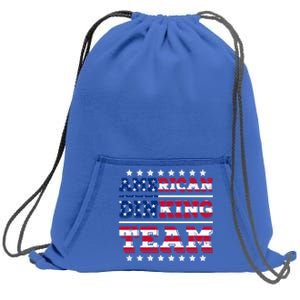 American Dinking Team Dink Pickleball Lovers Us Flag Gift Sweatshirt Cinch Pack Bag