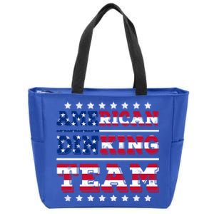 American Dinking Team Dink Pickleball Lovers Us Flag Gift Zip Tote Bag