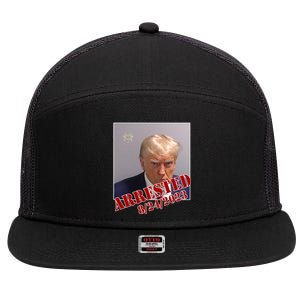 Arrested Donald Trump Mugshot 7 Panel Mesh Trucker Snapback Hat