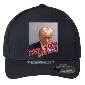 Arrested Donald Trump Mugshot Flexfit Unipanel Trucker Cap