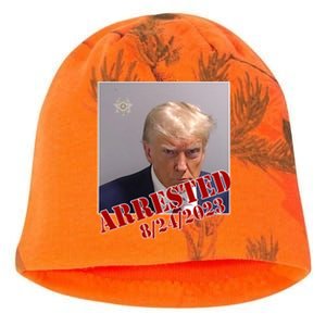 Arrested Donald Trump Mugshot Kati - Camo Knit Beanie