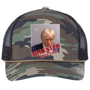 Arrested Donald Trump Mugshot Retro Rope Trucker Hat Cap