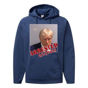 Arrested Donald Trump Mugshot Performance Fleece Hoodie