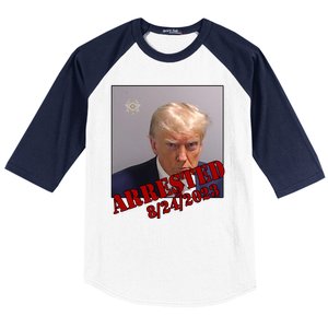 Arrested Donald Trump Mugshot Baseball Sleeve Shirt