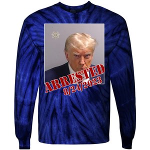 Arrested Donald Trump Mugshot Tie-Dye Long Sleeve Shirt