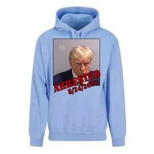 Arrested Donald Trump Mugshot Unisex Surf Hoodie