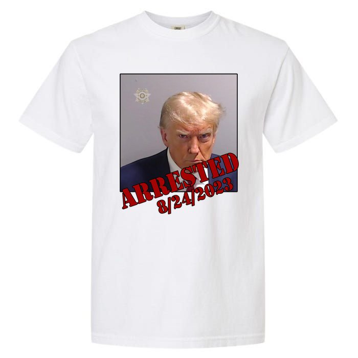 Arrested Donald Trump Mugshot Garment-Dyed Heavyweight T-Shirt