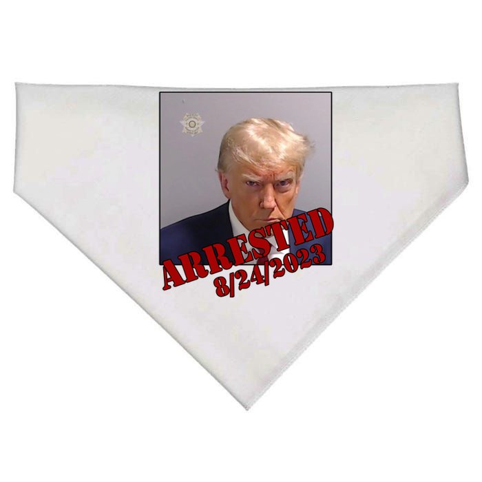 Arrested Donald Trump Mugshot USA-Made Doggie Bandana