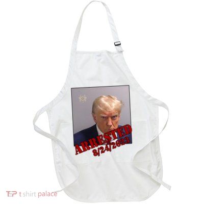 Arrested Donald Trump Mugshot Full-Length Apron With Pockets