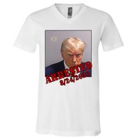 Arrested Donald Trump Mugshot V-Neck T-Shirt