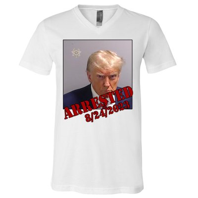 Arrested Donald Trump Mugshot V-Neck T-Shirt