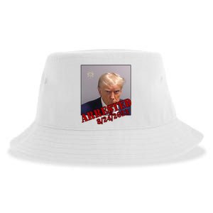 Arrested Donald Trump Mugshot Sustainable Bucket Hat