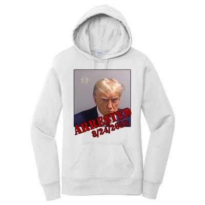 Arrested Donald Trump Mugshot Women's Pullover Hoodie