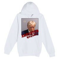 Arrested Donald Trump Mugshot Premium Pullover Hoodie