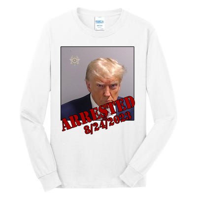 Arrested Donald Trump Mugshot Tall Long Sleeve T-Shirt