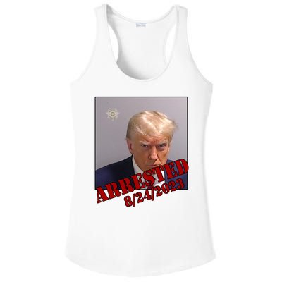 Arrested Donald Trump Mugshot Ladies PosiCharge Competitor Racerback Tank