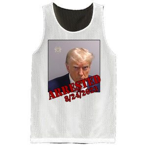 Arrested Donald Trump Mugshot Mesh Reversible Basketball Jersey Tank